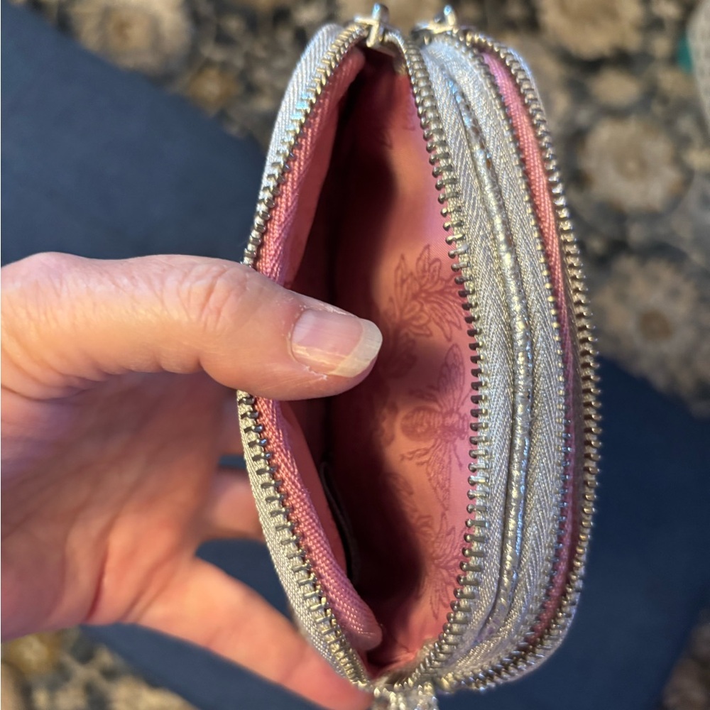 My Flat in London Silver Clutch with Jeweled Bow Accent - Picture 7 of 16